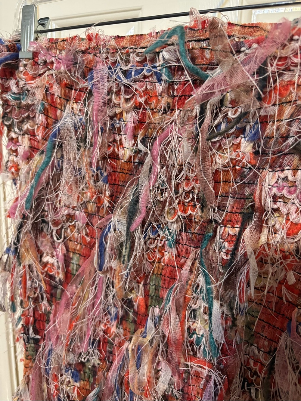 Multicolor Fringe Midi Skirt - Picture 2 of 2